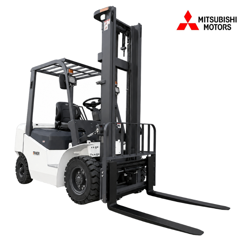 3.0 T / 4.0 metros / Grúa Horquilla Diesel Motor Mitsubishi Marca Rher